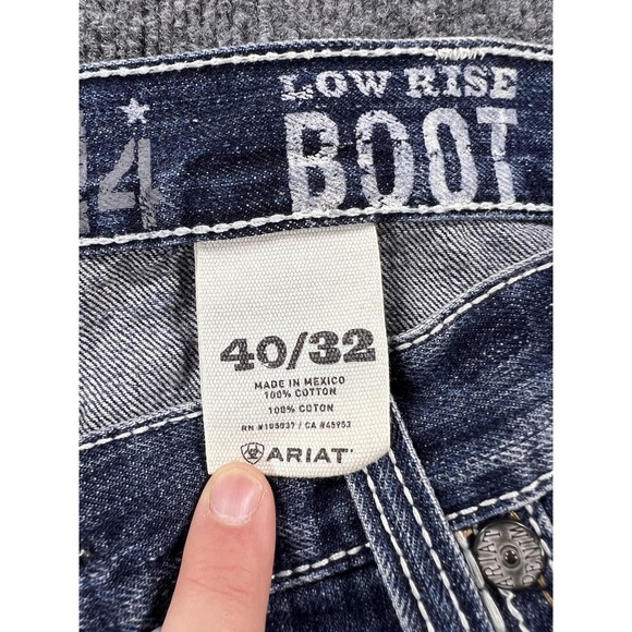 Ariat Jeans Mens 40x32 Blue M4 Low Rise Boot Relaxed Fit Bootcut Denim Western - Picture 6 of 16